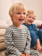 Blue/Grey/Maroon Snuggle Pyjamas Set 3 Pack (9mths-12yrs)