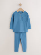 Blue/Grey/Maroon Snuggle Pyjamas Set 3 Pack (9mths-12yrs)