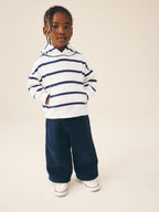 Navy/White Stripe Hoodie (3mths-7yrs)