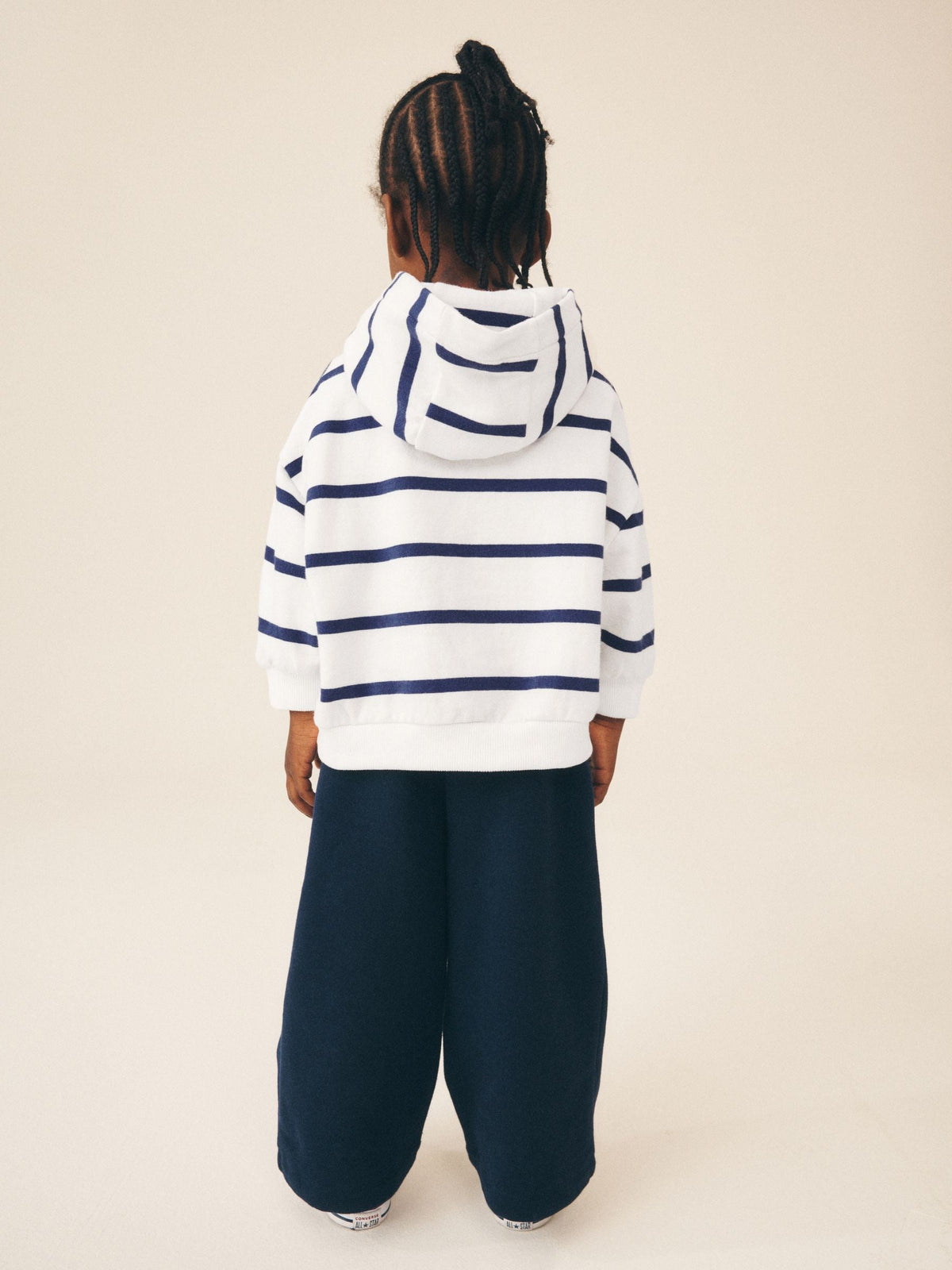 Navy/White Stripe Hoodie (3mths-7yrs)