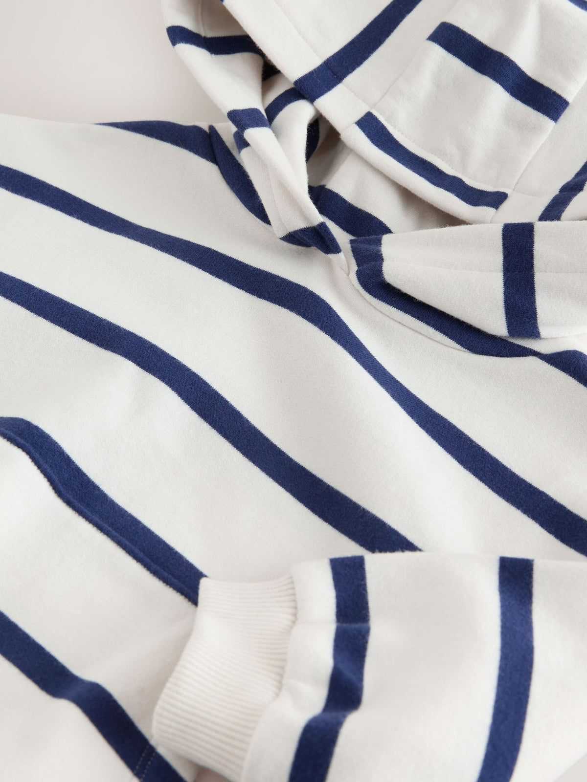 Navy/White Stripe Hoodie (3mths-7yrs)