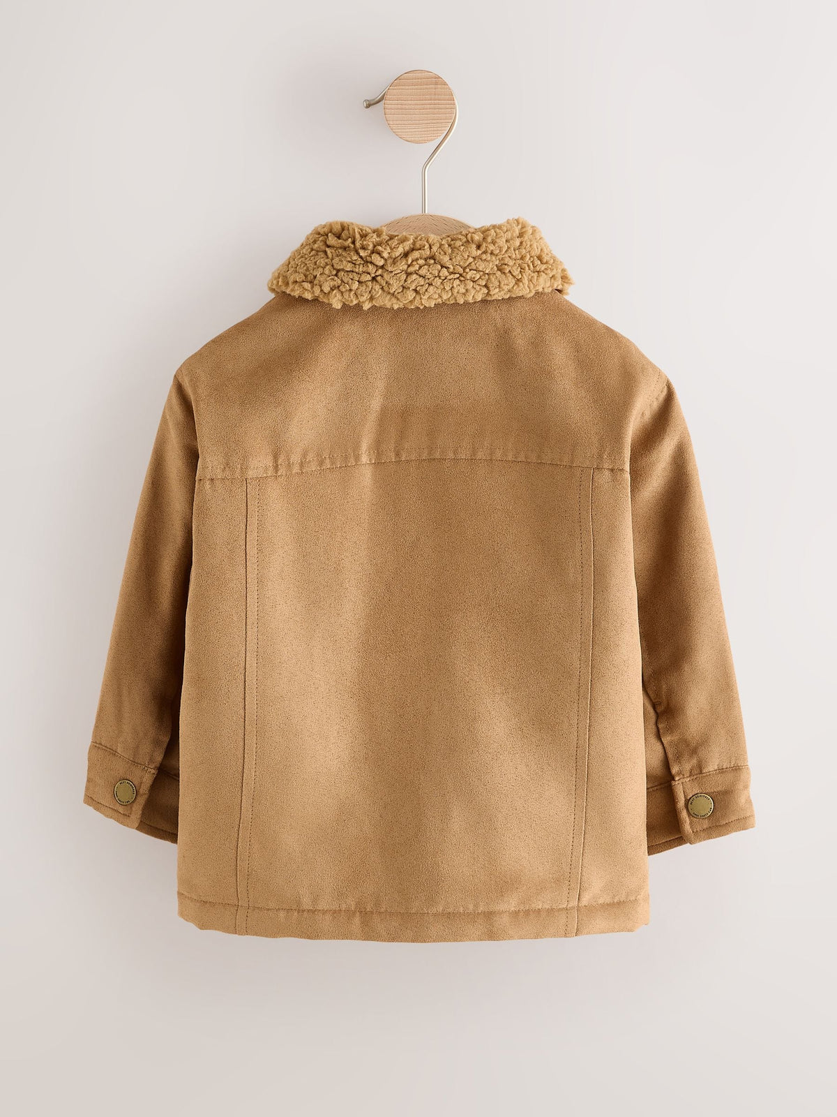 Tan Brown Faux Suede Borg Lined Shacket (3mths-7yrs)