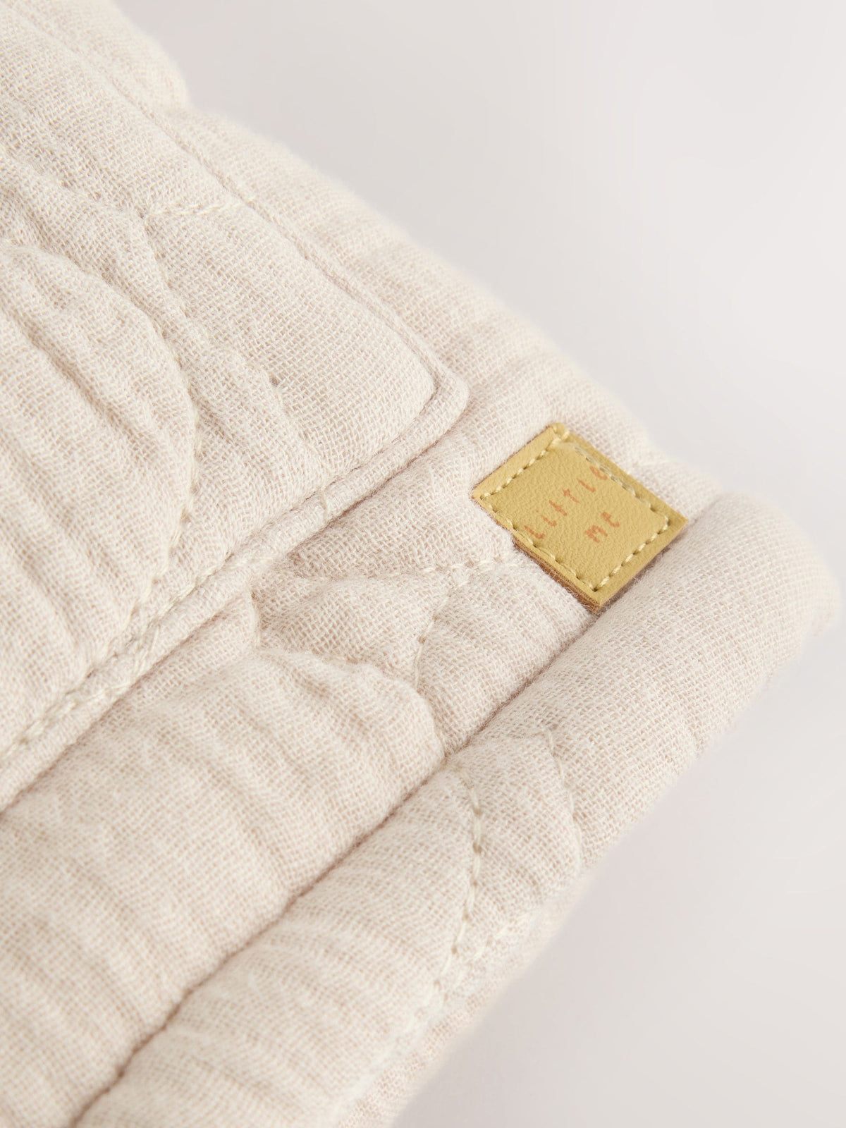Cream Crinkle Bear Face Quilted Baby Jacket