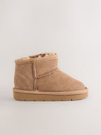 Tan Brown Standard Fit (F) Water Repellent Suede Pull On Boots