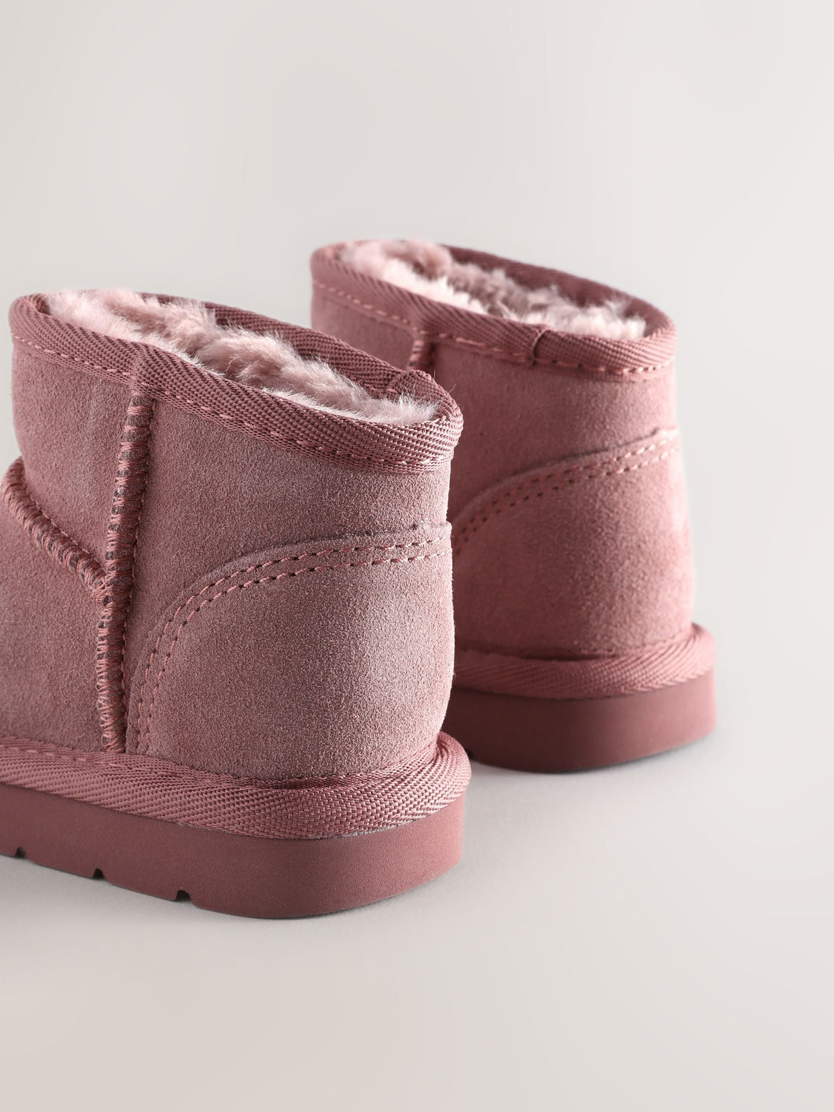 Pink Standard Fit (F) Water Repellent Suede Pull On Boots