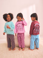 Pink/Brown Graphic Top Wide Leg Pyjamas 3 Pack (9mths-10yrs)