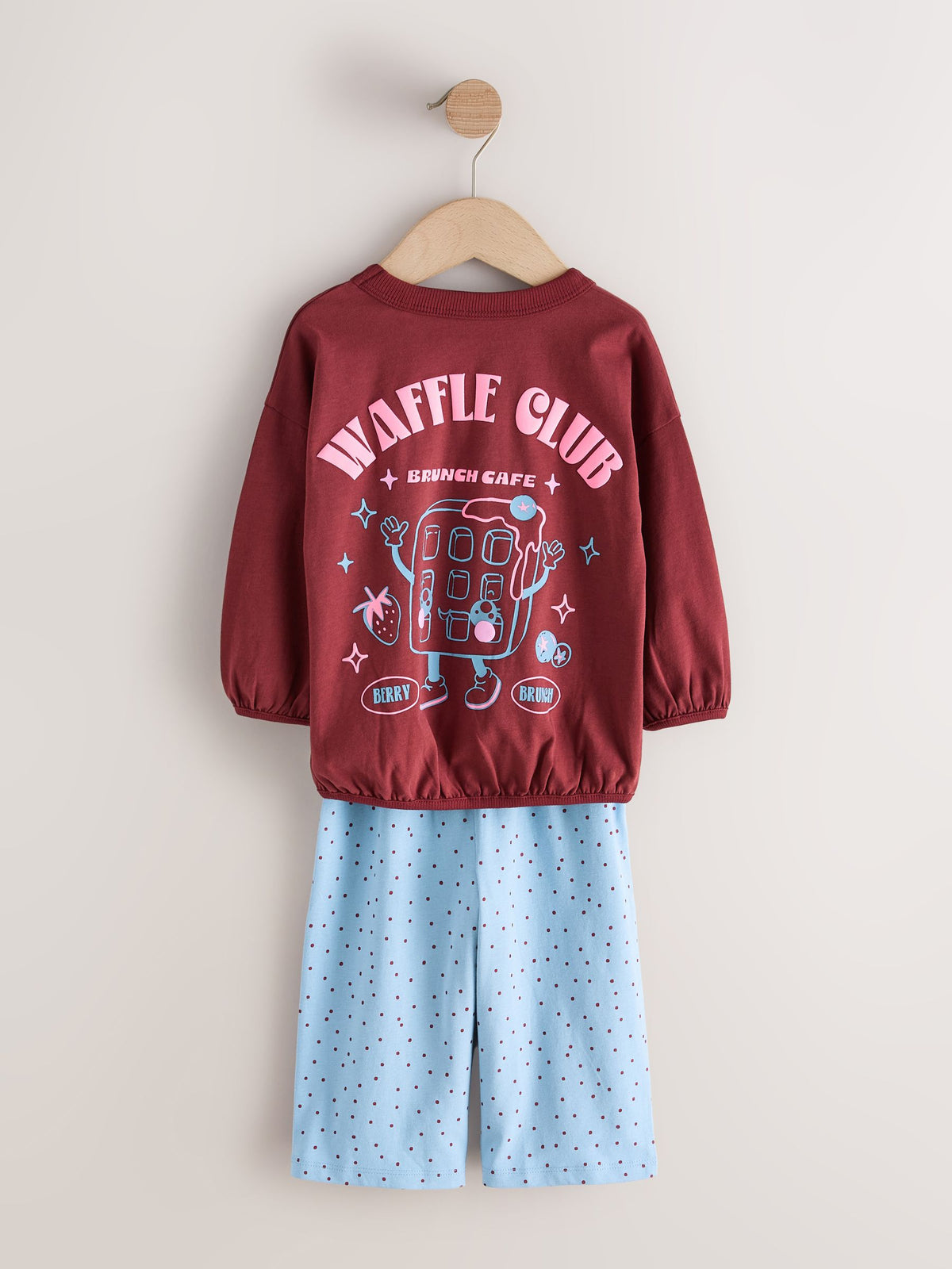 Pink/Brown Graphic Top Wide Leg Pyjamas 3 Pack (9mths-10yrs)