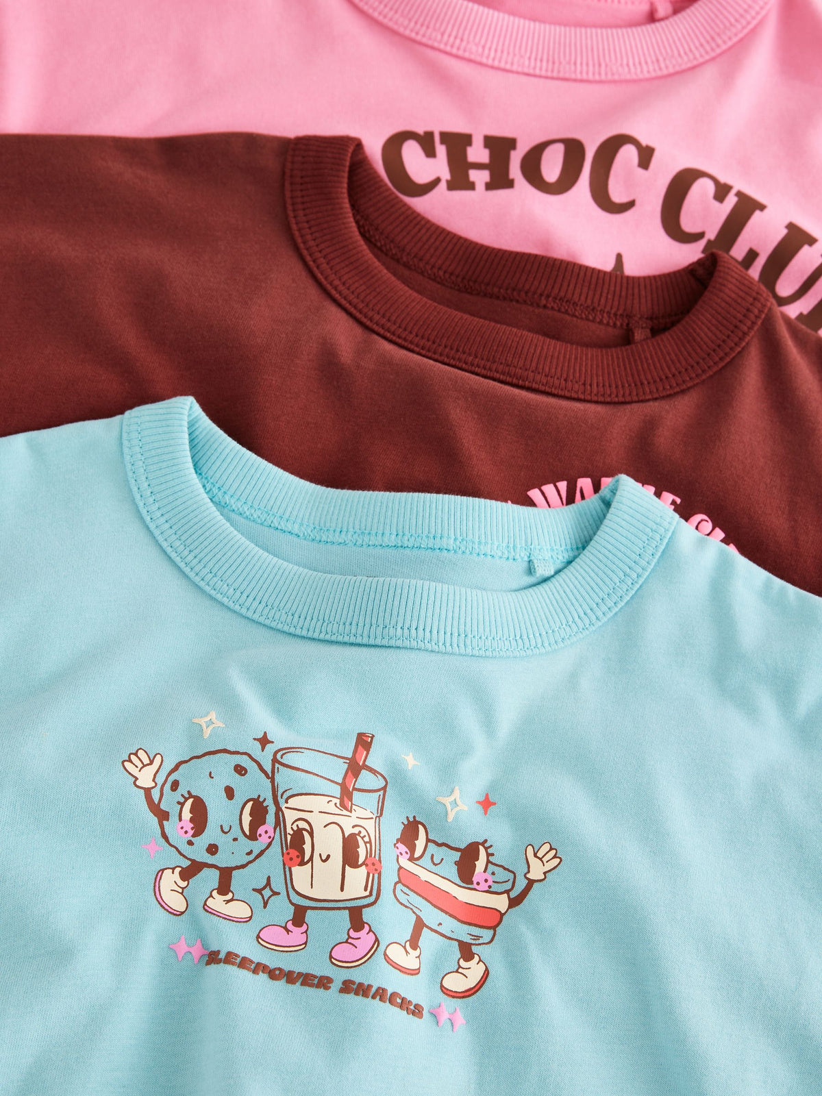 Pink/Brown Graphic Top Wide Leg Pyjamas 3 Pack (9mths-10yrs)