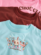 Pink/Brown Graphic Top Wide Leg Pyjamas 3 Pack (9mths-10yrs)