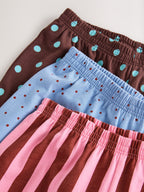 Pink/Brown Graphic Top Wide Leg Pyjamas 3 Pack (9mths-10yrs)