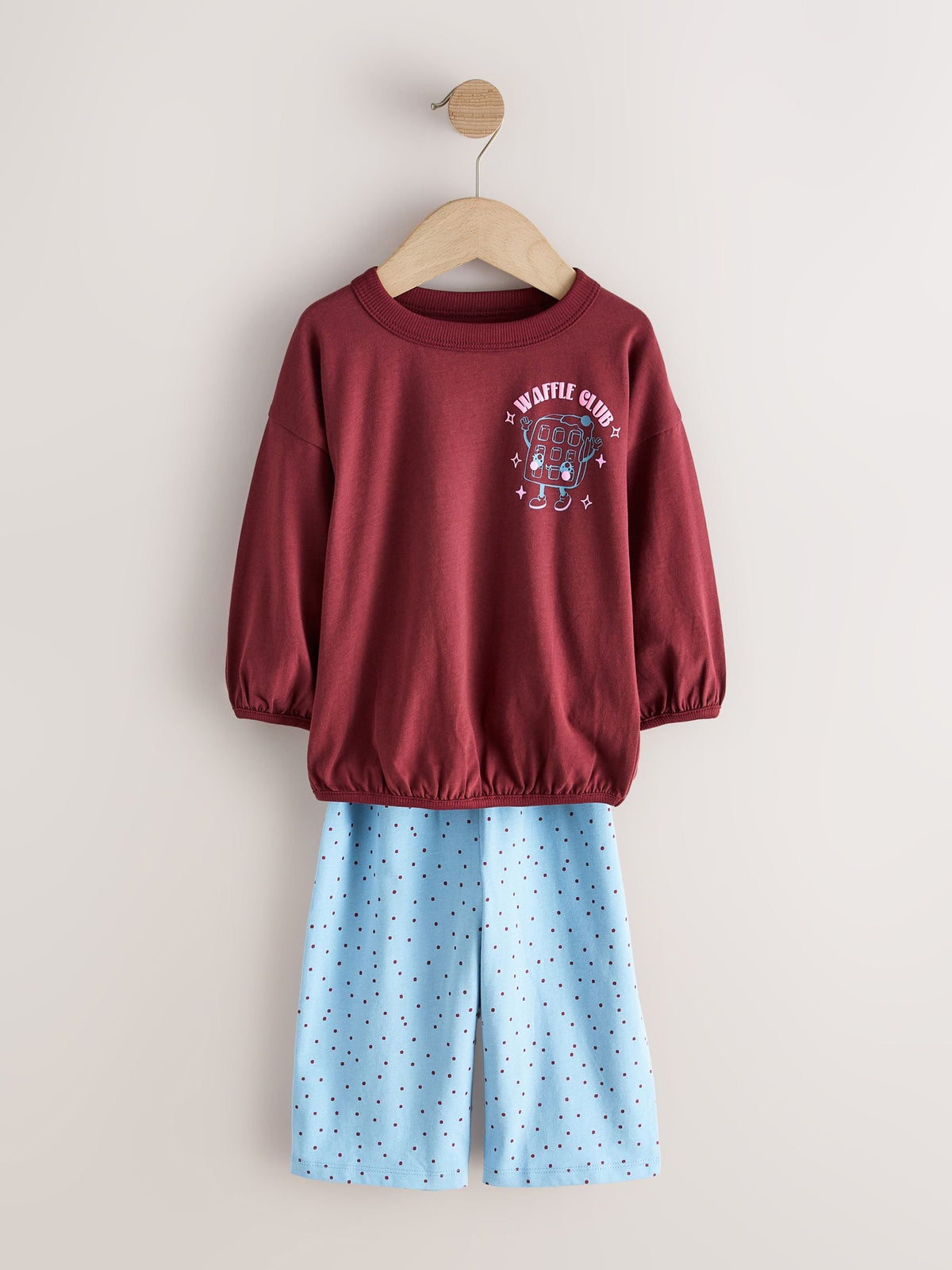 Pink/Brown Graphic Top Wide Leg Pyjamas 3 Pack (9mths-10yrs)