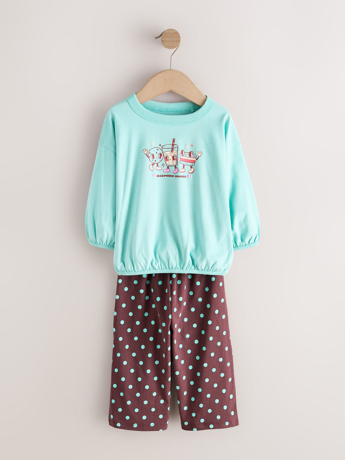 Pink/Brown Graphic Top Wide Leg Pyjamas 3 Pack (9mths-10yrs)