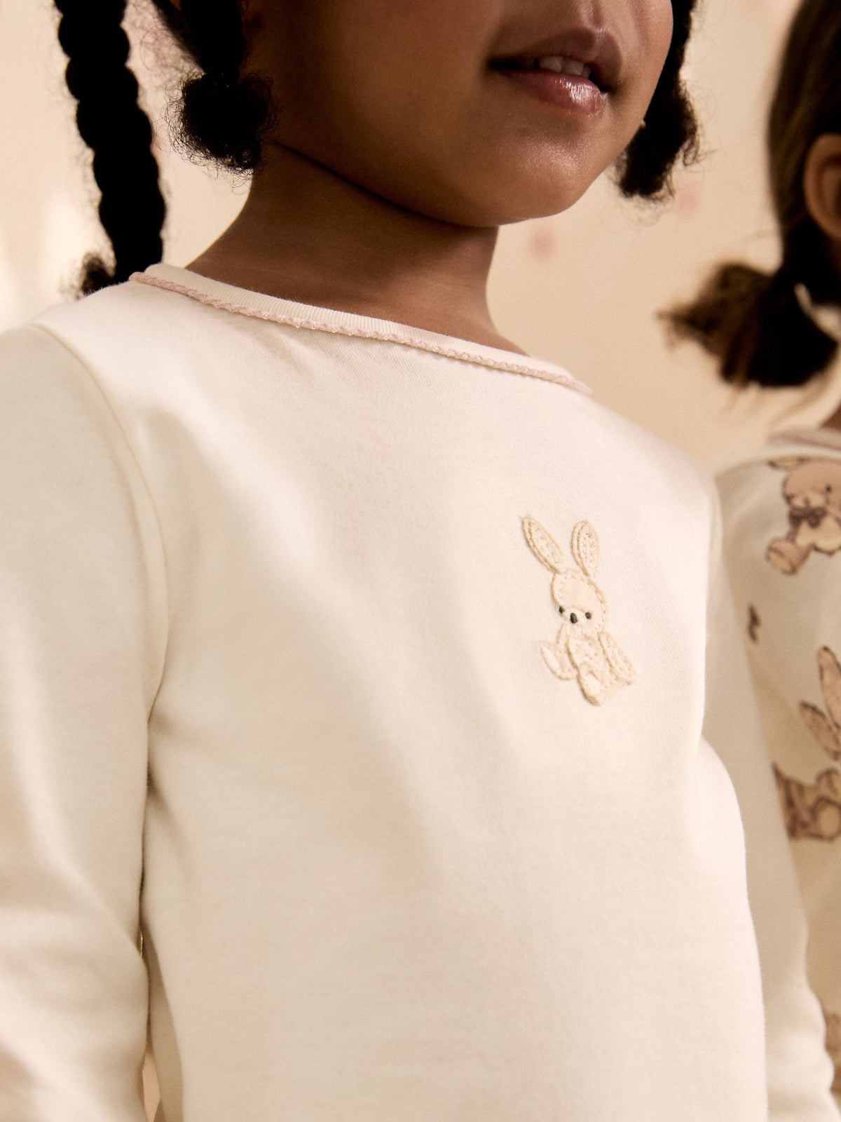Neutral Bunny Print Snuggle Pyjamas 3 Pack (9mths-12yrs)