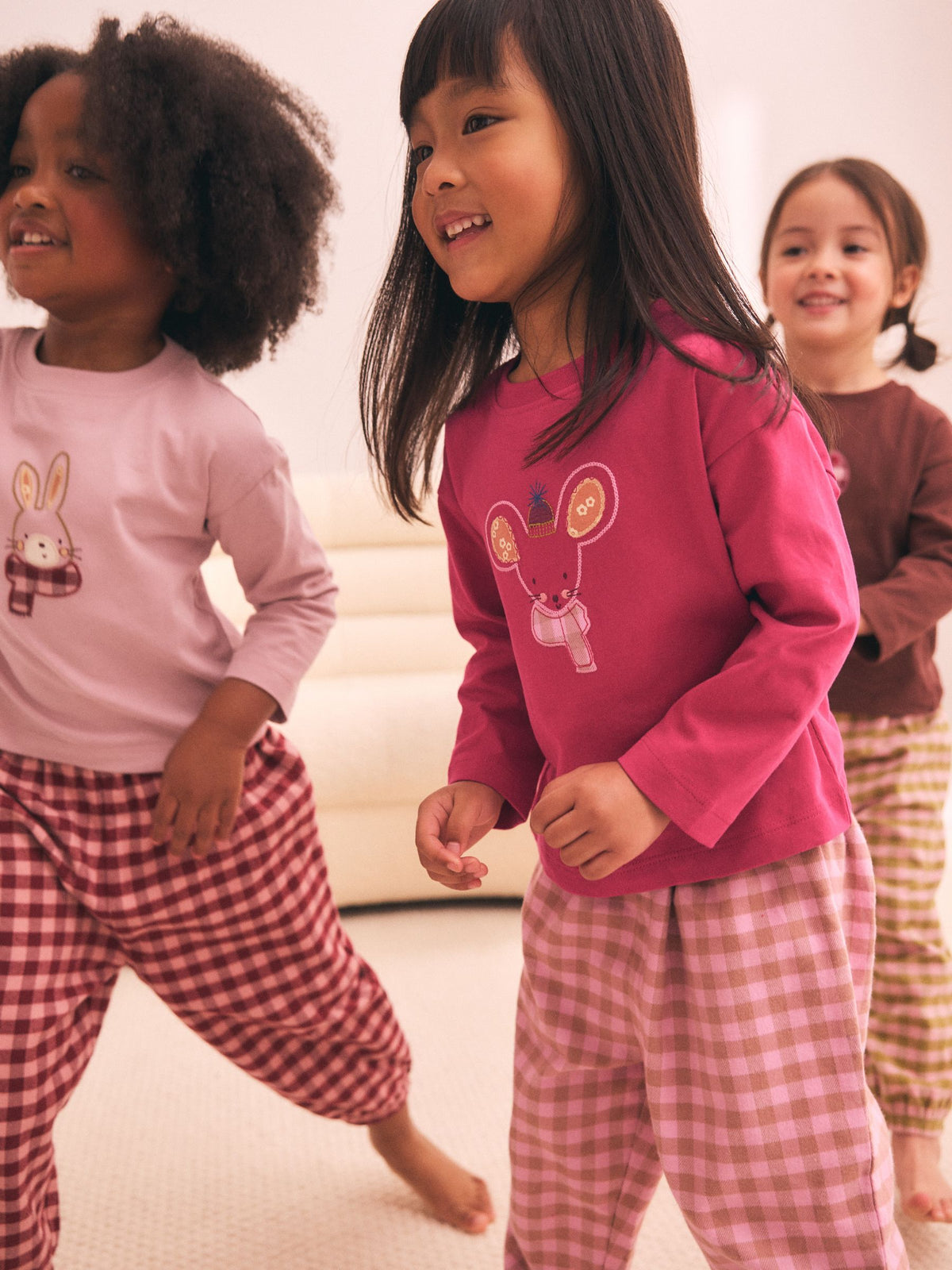 Pink/Green Woven Jogger Pyjamas 3 Pack (9mths-12yrs)
