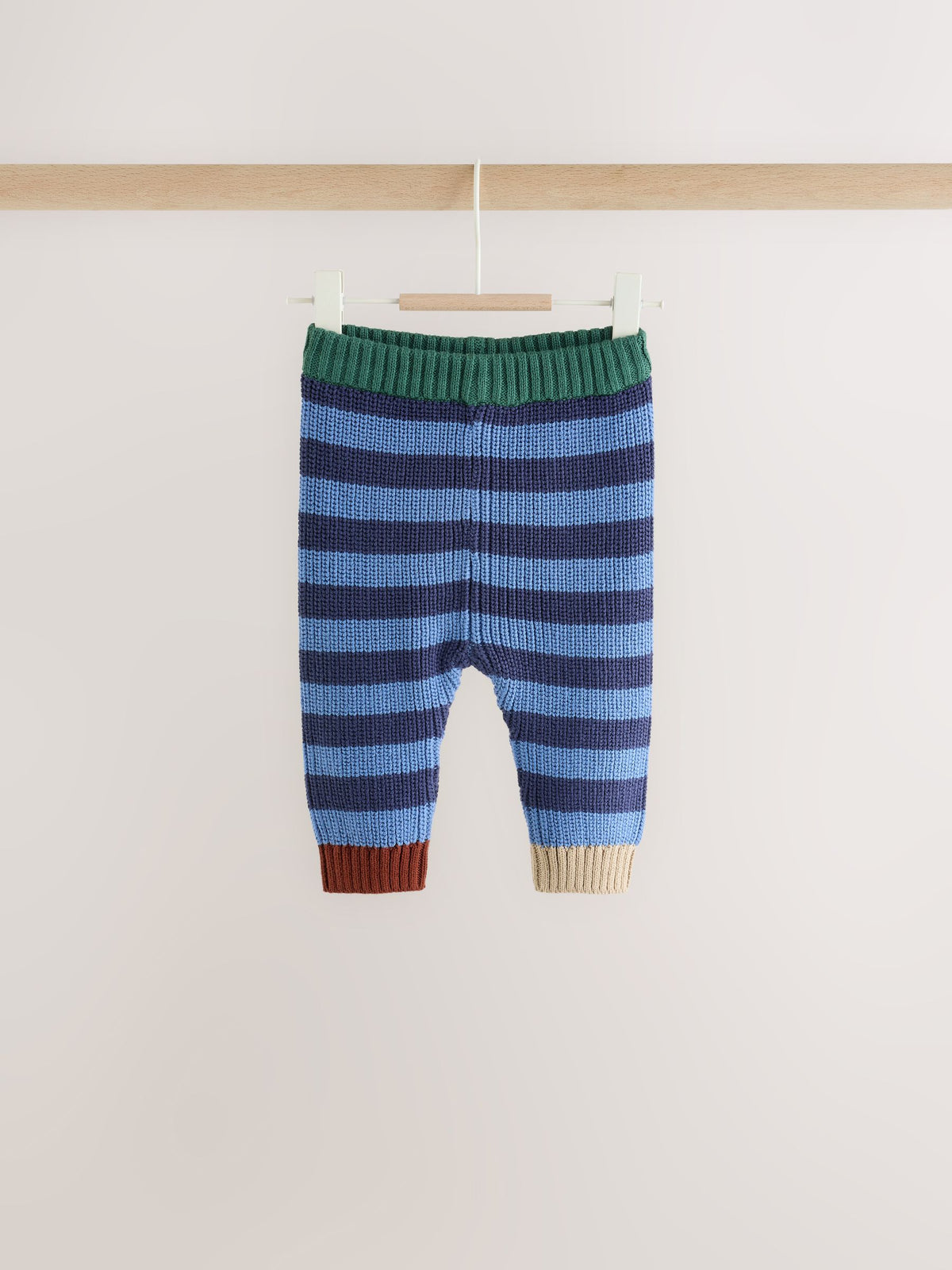 Blue Stripe Knitted Cardigan and Legging Baby Set (0mths-2yrs)