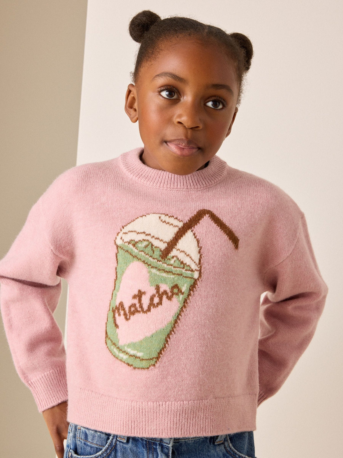 Pink Matcha Cup Jumper (3-16yrs)