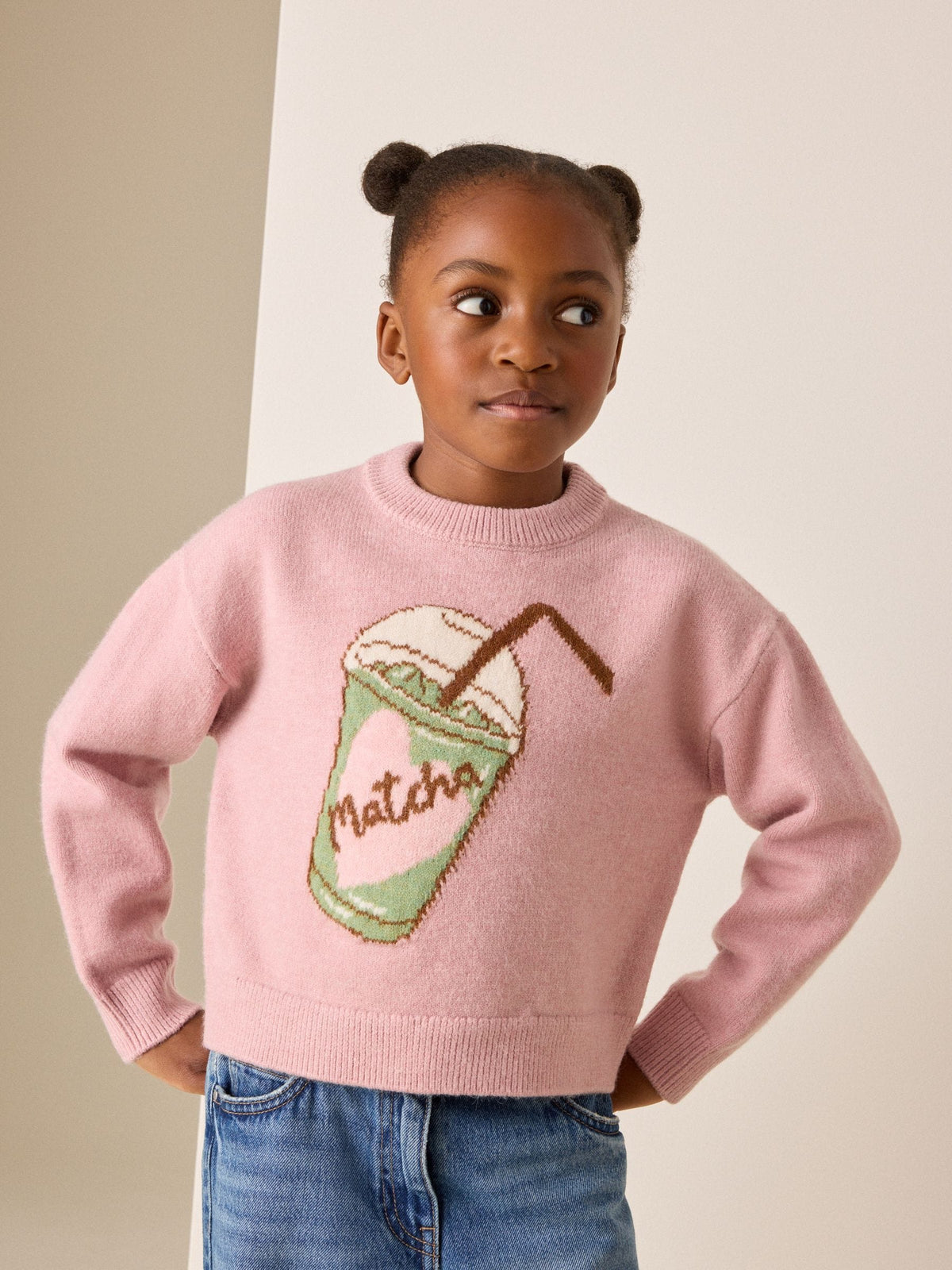 Pink Matcha Cup Jumper (3-16yrs)