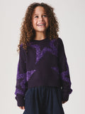 Purple Tinsel Star Fluffy Jumper (3-16yrs)