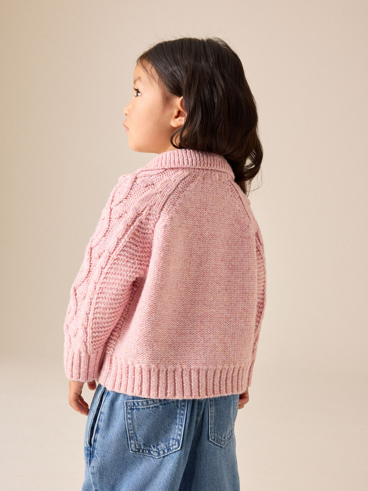 Pink Chunky Bobble Cardigan (3mths-10yrs)