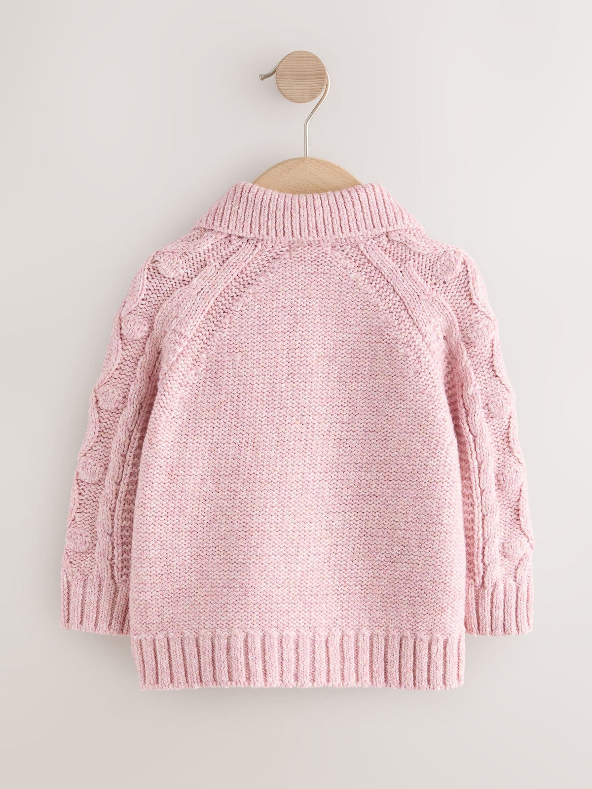 Pink Chunky Bobble Cardigan (3mths-10yrs)
