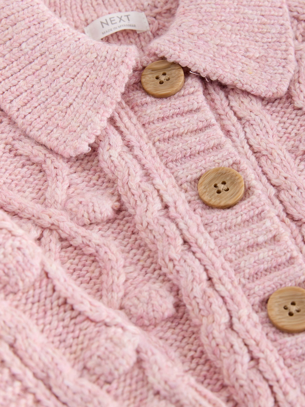 Pink Chunky Bobble Cardigan (3mths-10yrs)
