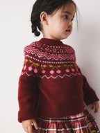 Berry and Pink Fairisle Jumper and Check Skirt Set (3mths-7yrs)