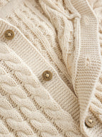Neutral Knitted Cable Baby Romper (0mths-3yrs)