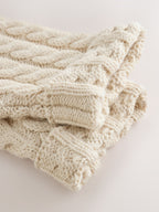 Neutral Knitted Cable Baby Romper (0mths-3yrs)