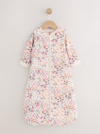 Pink Floral 2.5 Tog Removable Sleeve Baby Sleep Bag