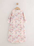 Pink Floral 2.5 Tog Removable Sleeve Baby Sleep Bag
