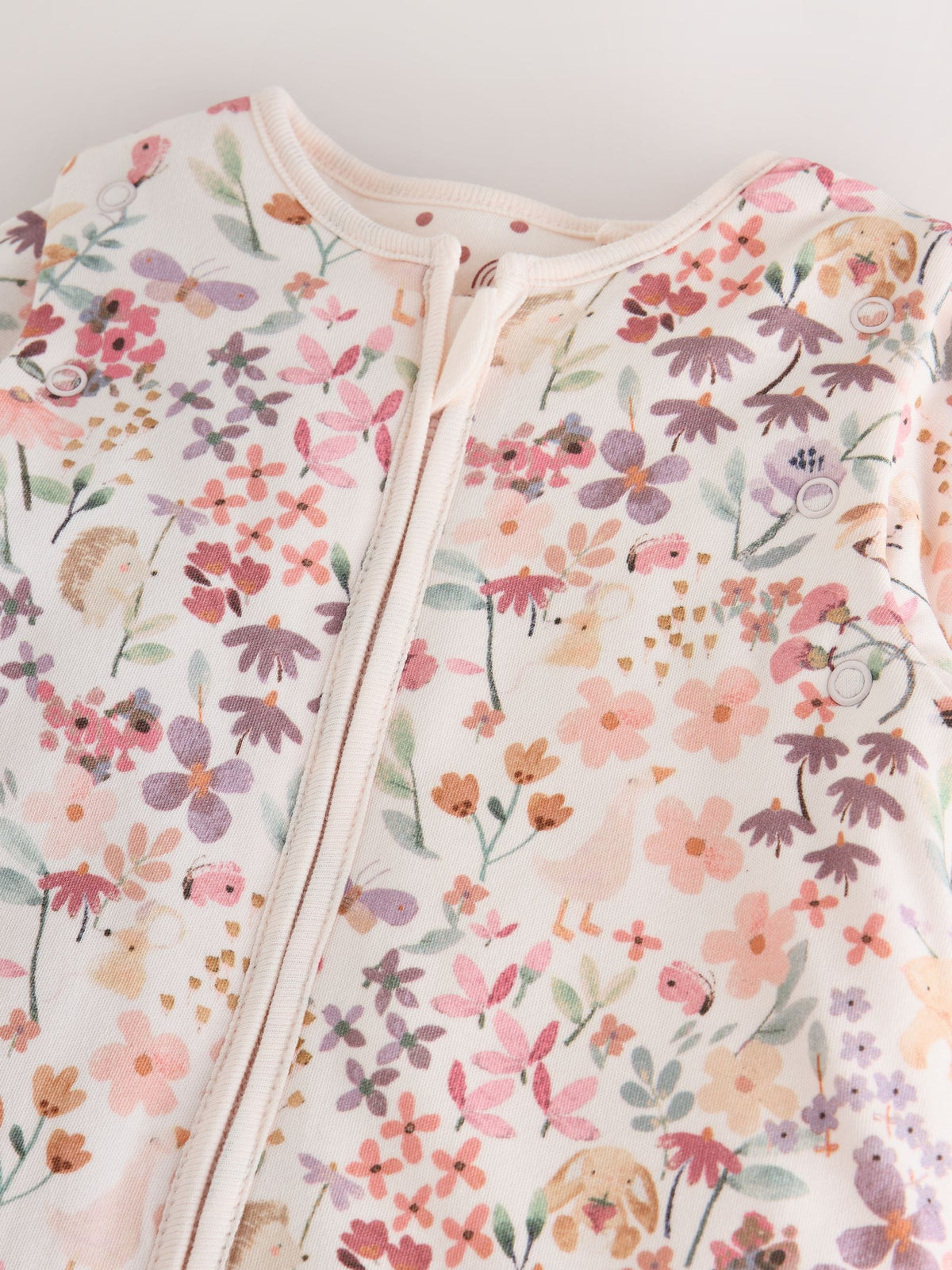 Pink Floral 2.5 Tog Removable Sleeve Baby Sleep Bag