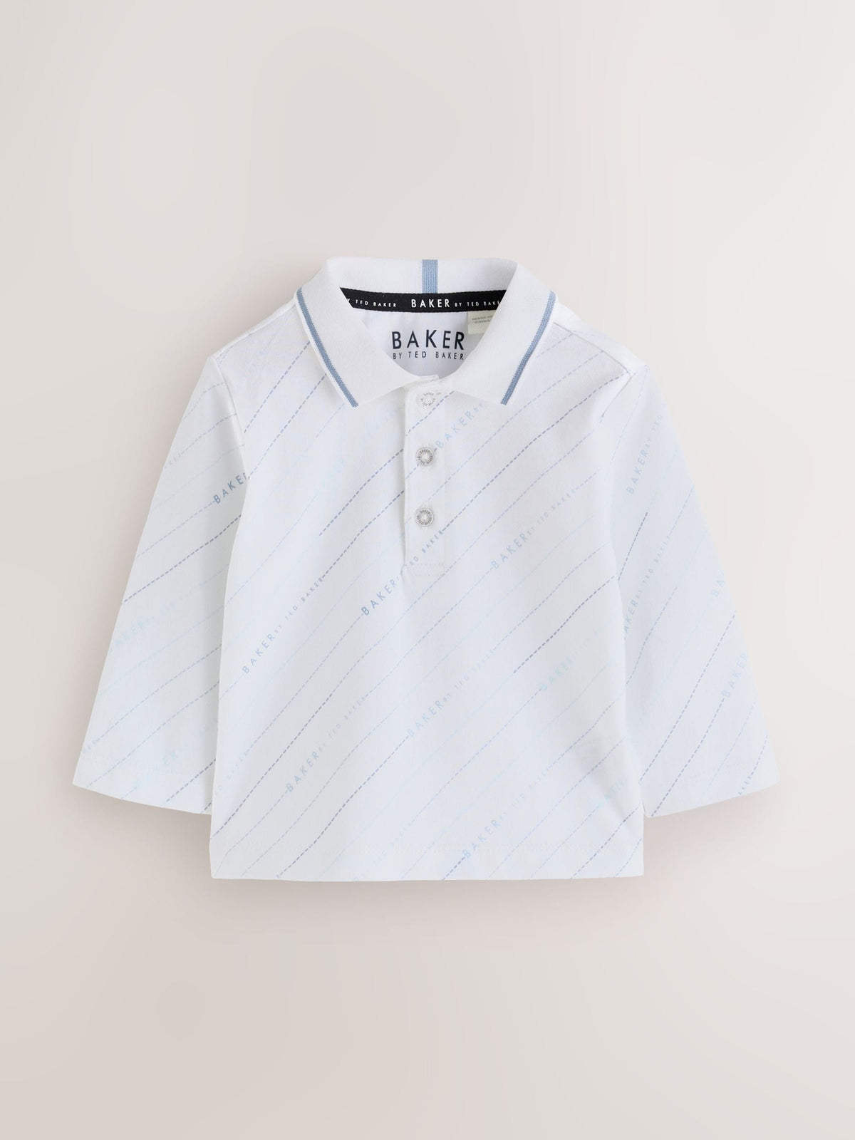 Baker by Ted Baker Blue Textured Dungaree and Polo Shirt Set