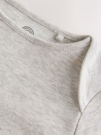 Grey/Blue/Neutral Long Sleeve Baby Bodysuits 5 Pack