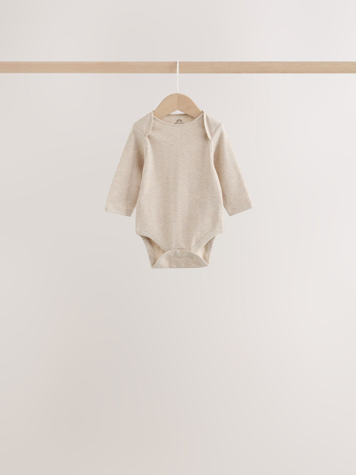 Grey/Blue/Neutral Long Sleeve Baby Bodysuits 5 Pack