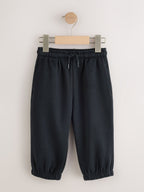 Grey/Black Wide Cuffed Joggers 3 Pack (3mths-7yrs)