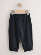 Grey/Black Wide Cuffed Joggers 3 Pack (3mths-7yrs)