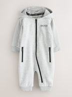 Baker by Ted Baker Grey Hooded Zip Romper