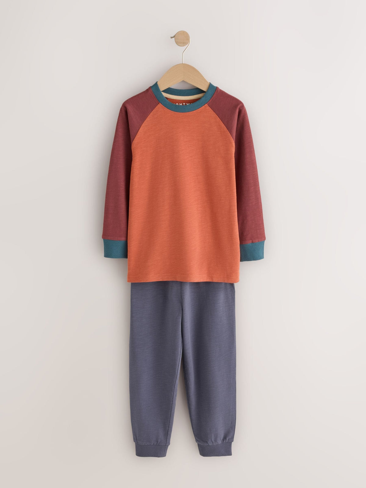 Orange/Navy/Green Stripe Long Sleeve Jogger Pyjamas Set 3 Pack (3-16yrs)