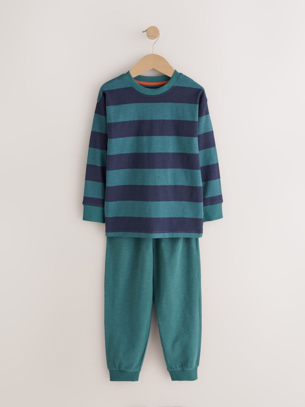Orange/Navy/Green Stripe Long Sleeve Jogger Pyjamas Set 3 Pack (3-16yrs)
