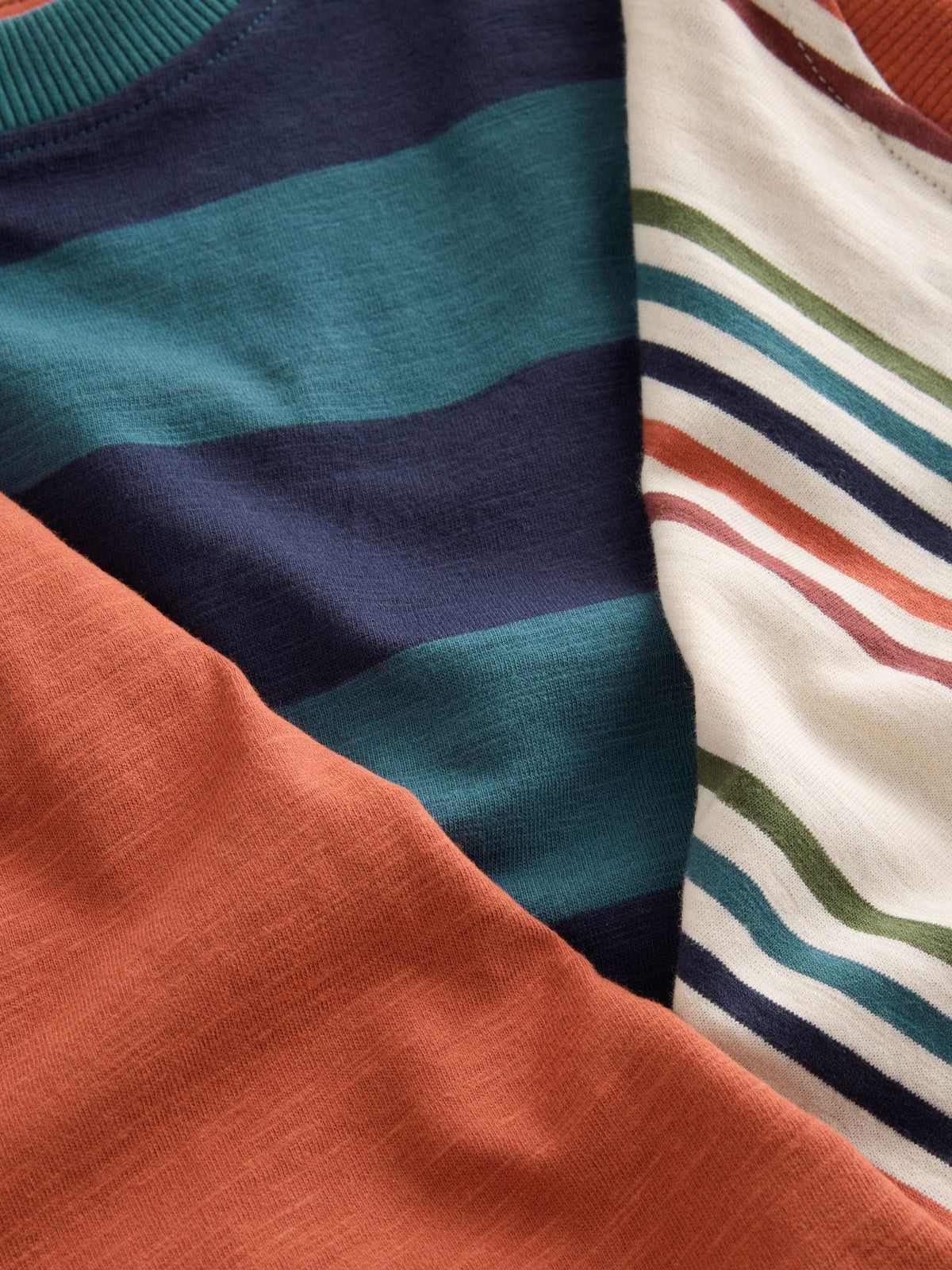 Orange/Navy/Green Stripe Long Sleeve Jogger Pyjamas Set 3 Pack (3-16yrs)