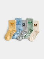 JoJo Maman Bébé Multi 5-Pack Safari Animal Socks