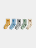 JoJo Maman Bébé Multi 5-Pack Safari Animal Socks