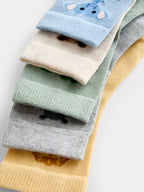 JoJo Maman Bébé Multi 5-Pack Safari Animal Socks