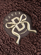 Baker by Ted Baker Brown Borg Fleece & Nylon Mix Hooded Jacket