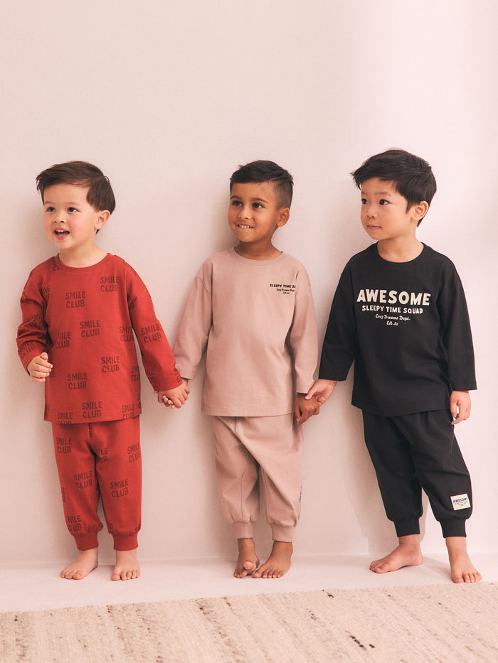 Black/Red/Stone Oversized Pyjamas 3 Pack (9mths-11yrs)