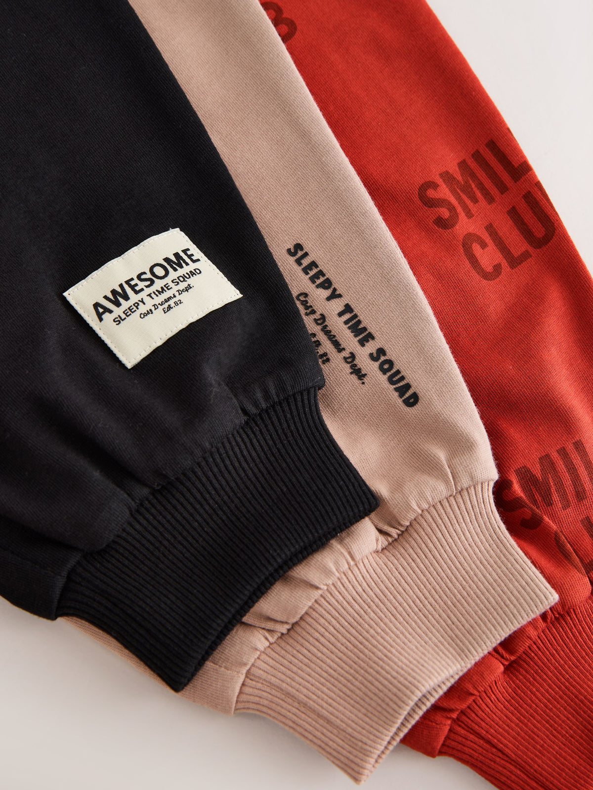 Black/Red/Stone Oversized Pyjamas 3 Pack (9mths-11yrs)