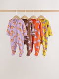 Bright Animal Two Way Zip Baby Sleepsuits 4 Pack (0mths-2yrs)