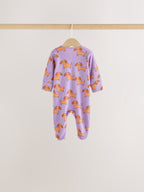 Bright Animal Two Way Zip Baby Sleepsuits 4 Pack (0mths-2yrs)