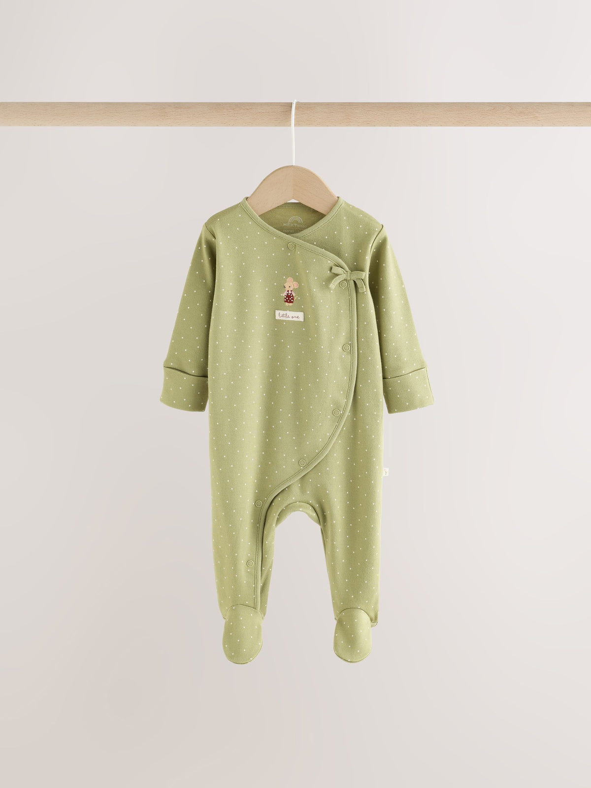 Pink/Green Bunny Wrap Baby Sleepsuits 3 Pack (0mths-3yrs)