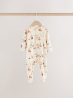 Pink/Green Bunny Wrap Baby Sleepsuits 3 Pack (0mths-3yrs)